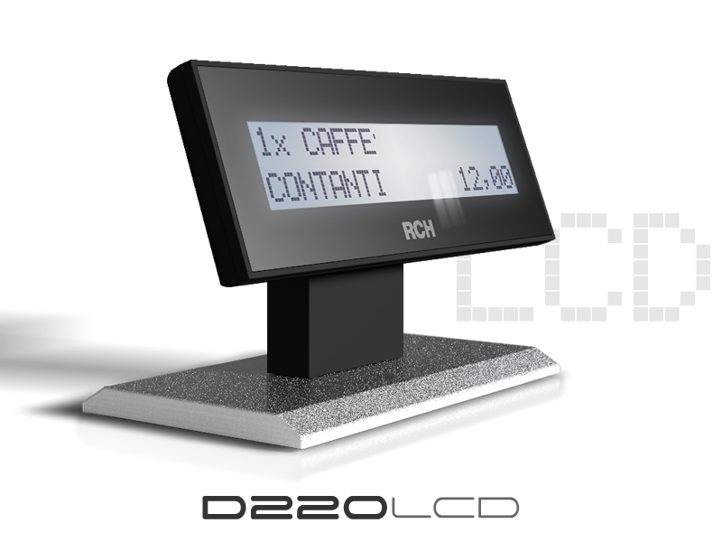 Display LCD grafici di cortesia per comunicare alla propria clientela.