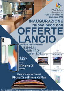 Sabato 29 settembre inauguriamo la nostra nuova sede di via Garibaldi 43 a Saronno e vi aspettiamo dalle 17 per una grandissima serata con incredibili offerte lancio su un numero limitato di pezzi!